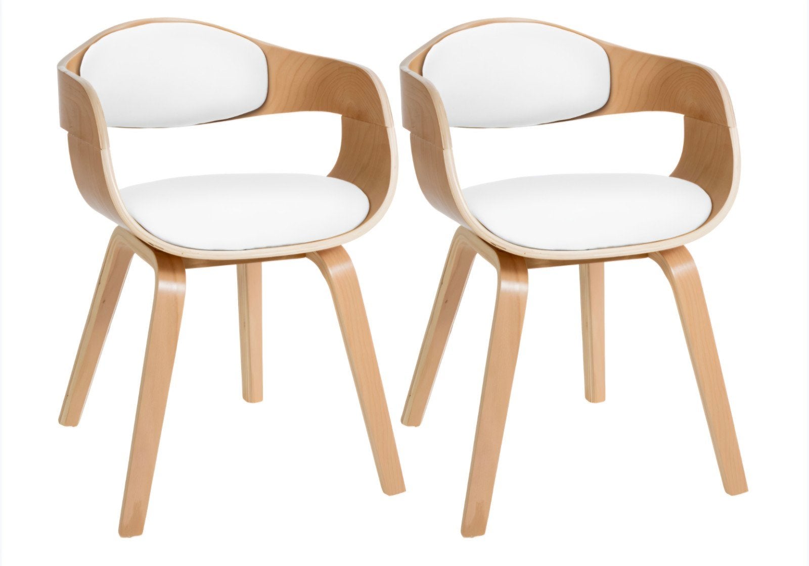 Set van 4 Kingston eetkkamer stoelen, Huis en Inrichting, Wit, Zo goed als nieuw, Vier, Hout