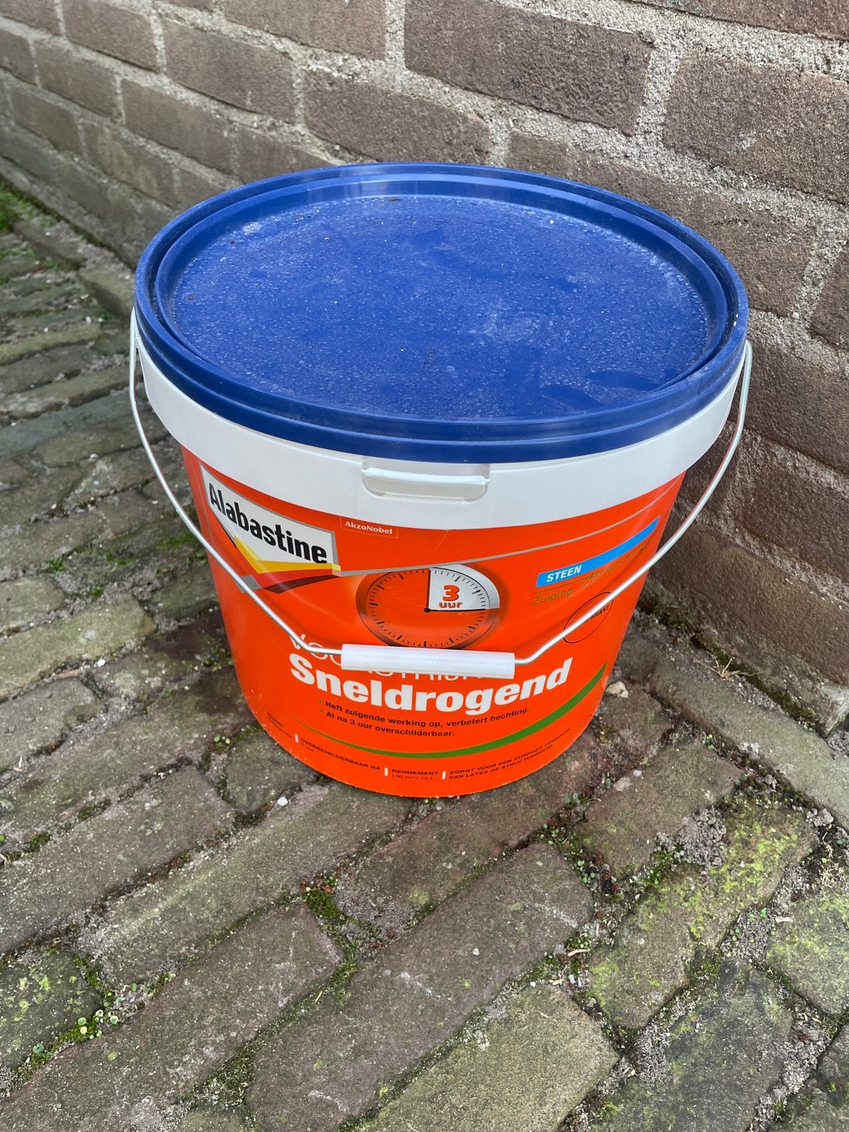 Halve emmer voorstrijk, 5 tot 10 liter, Ophalen, Zo goed als nieuw, Wit