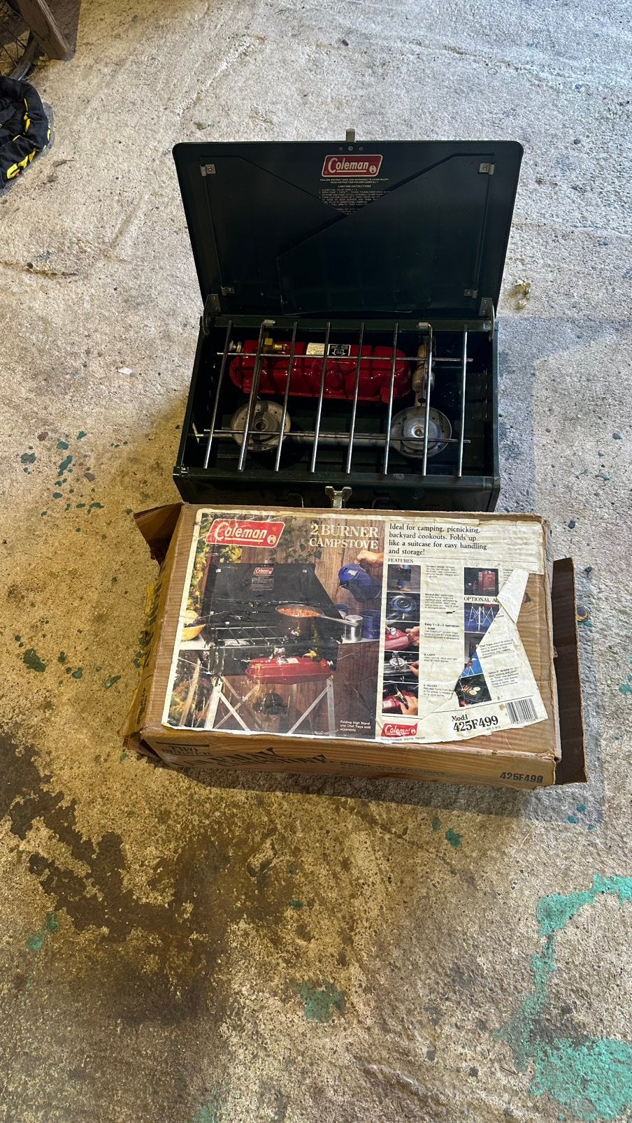 Coleman 2-Burner Campstove (Model 425F)Jaren '80 nieuwstaat!, Coleman, Ophalen of Verzenden, Zo goed als nieuw, Cole