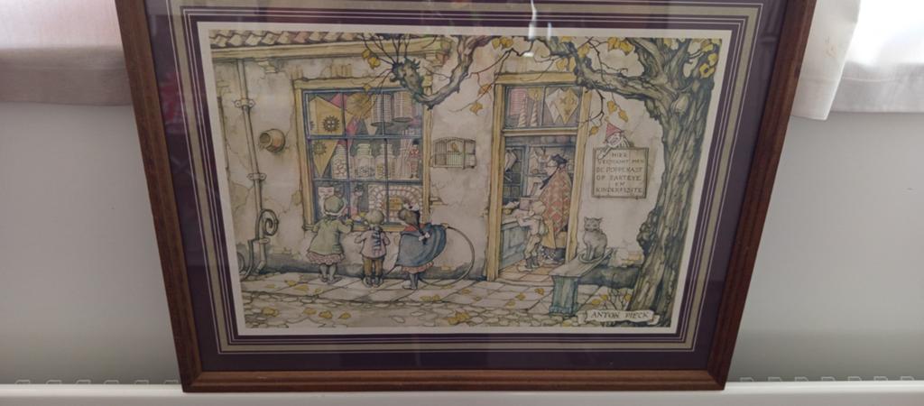 Anton Pieck Prent 'De Snoepwinkel', Ophalen