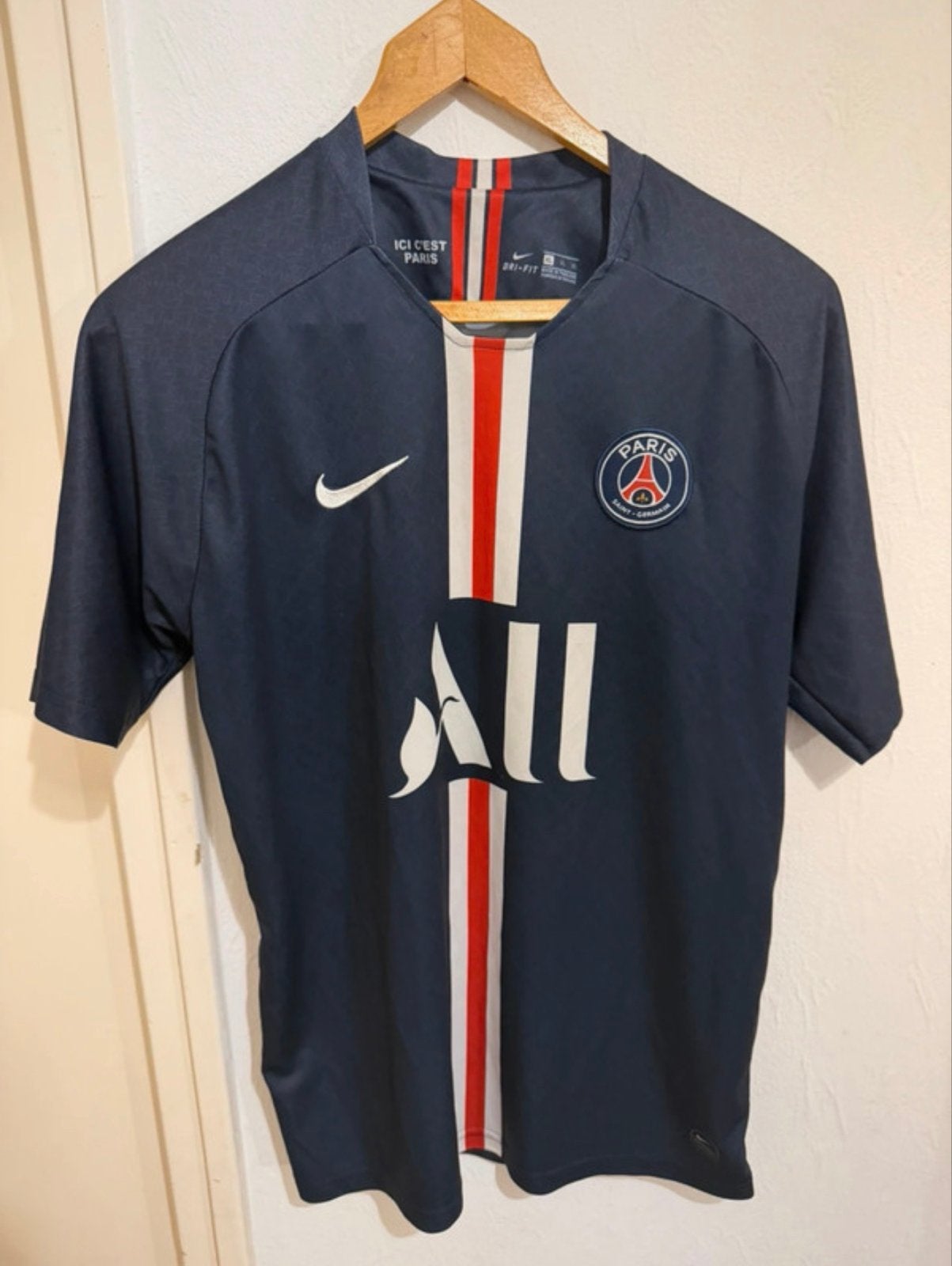 PSG Thuisshirt Mbappe #7 - Maat XL, Ophalen of Verzenden, Zo goed als nieuw, Voetbal, Maat 48/50 (M)
