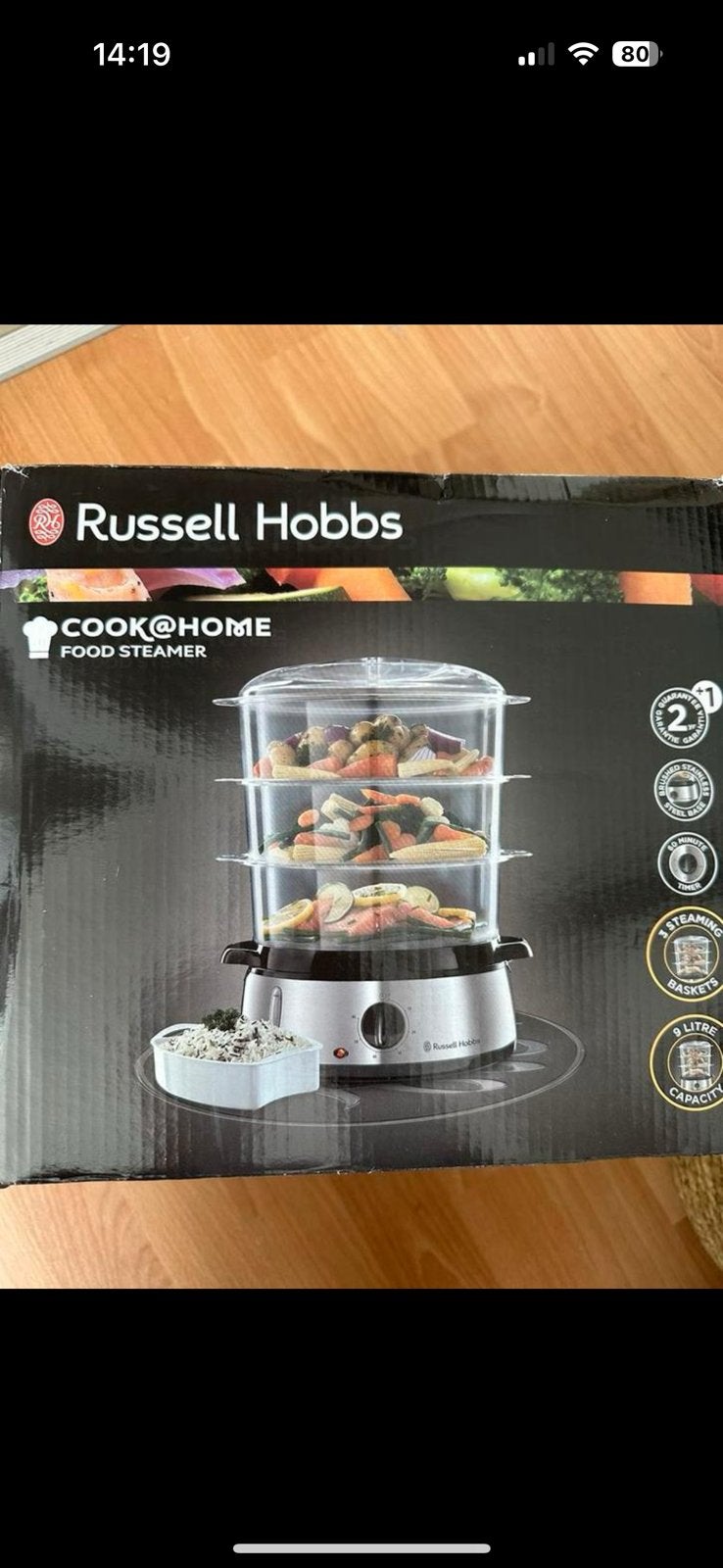 Russell Hobbs Cook@Home Food Steamer, Ophalen of Verzenden, Nieuw