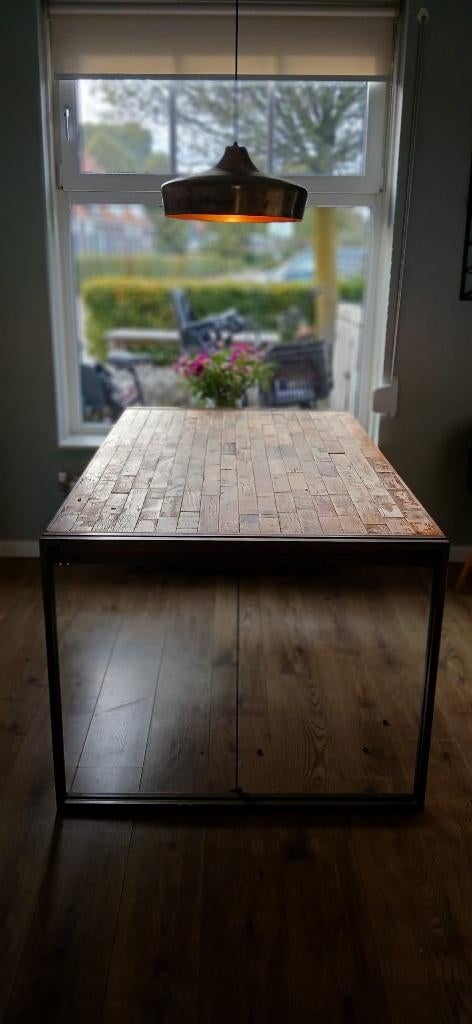 Eettafel, Huis en Inrichting, Tafels | Eettafels, Ophalen, 100 tot 150 cm, Vintage, 50 tot 100 cm
