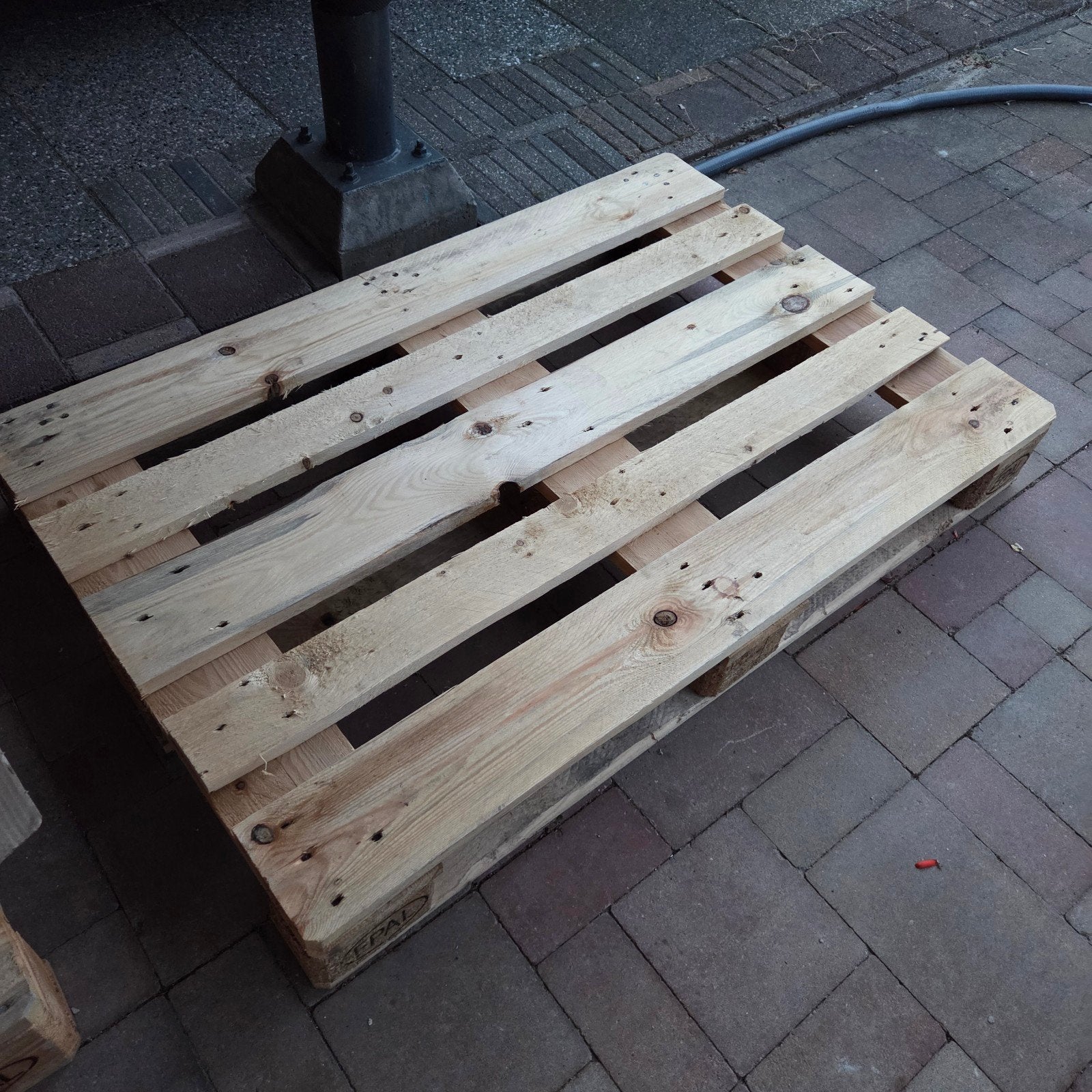 2 Europallets EPAL hout, Ophalen, Gebruikt, 50 mm of meer, Pallet