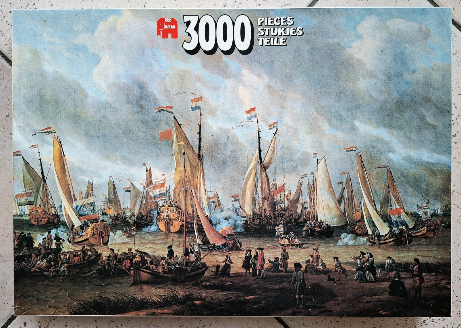 Jumbo Legpuzzel 3000 Stukjes - Schijngevecht op de rivier Y, Ophalen of Verzenden, Meer dan 1500 stukjes, Gebruikt, Legpuzzel