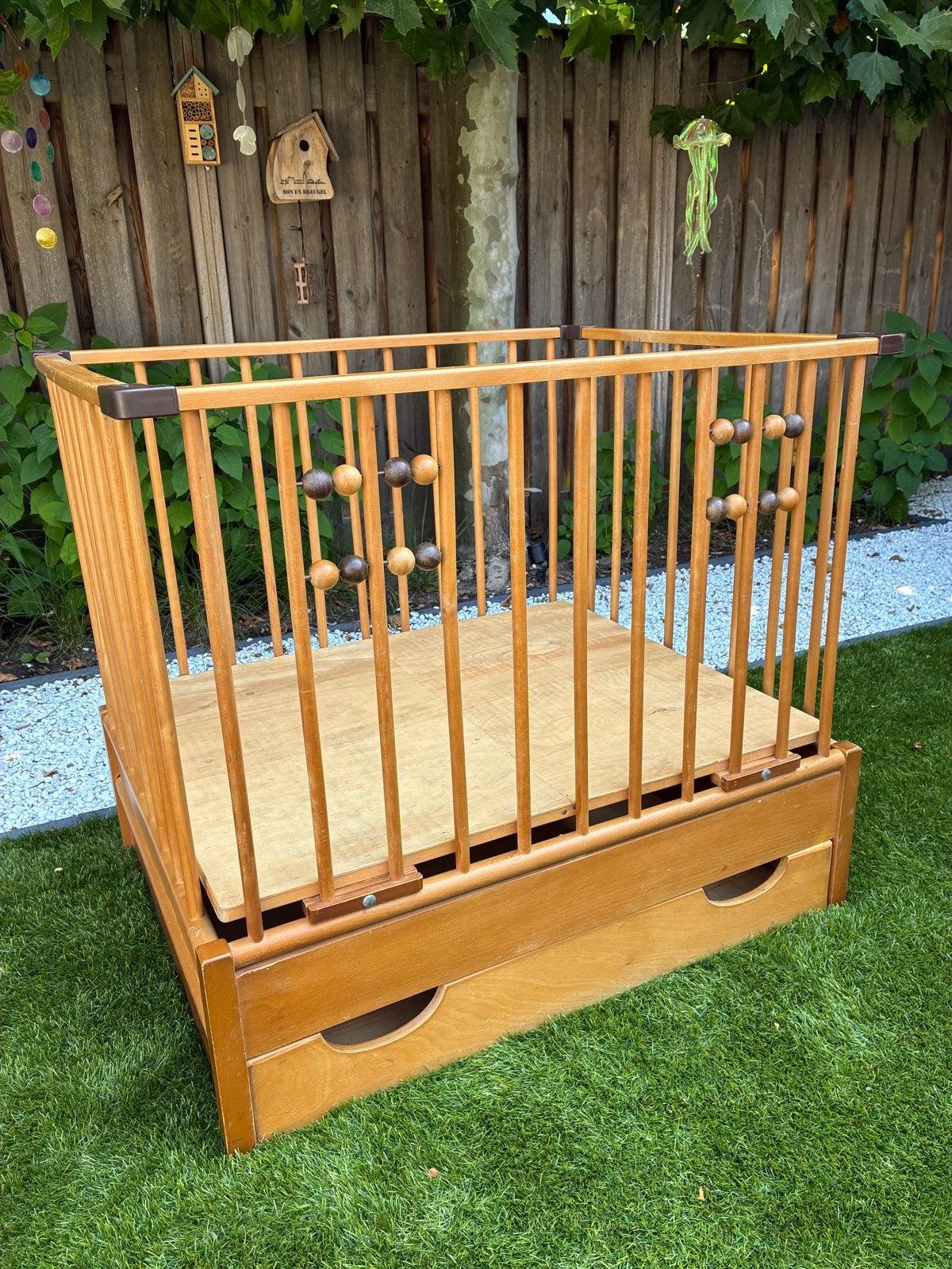 Houten box met lades - 100x80 cm, Ophalen, Gebruikt, Rechthoekig, Lade