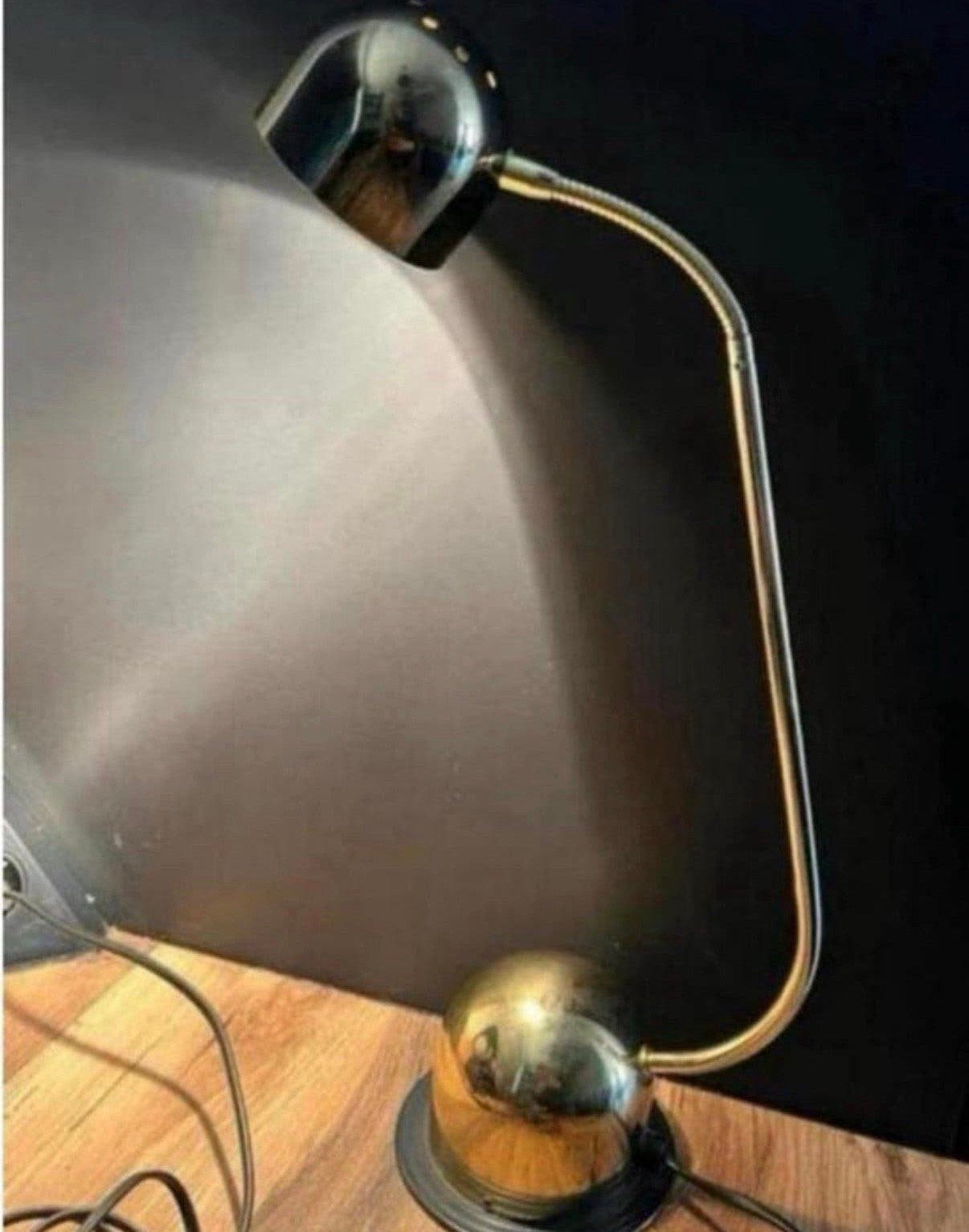 Vintage Brama Milano design lamp, Goud, Ophalen of Verzenden, Zo goed als nieuw, Metaal