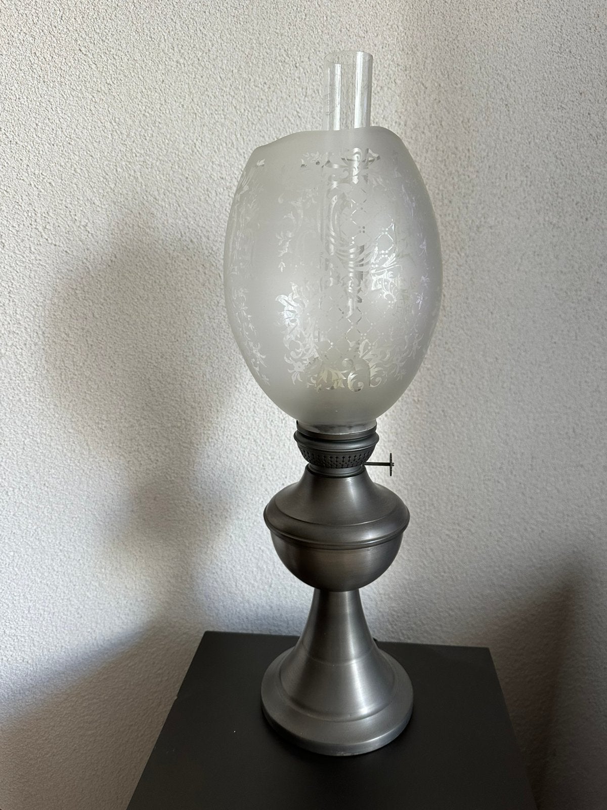 Tinnen lamp, Ophalen