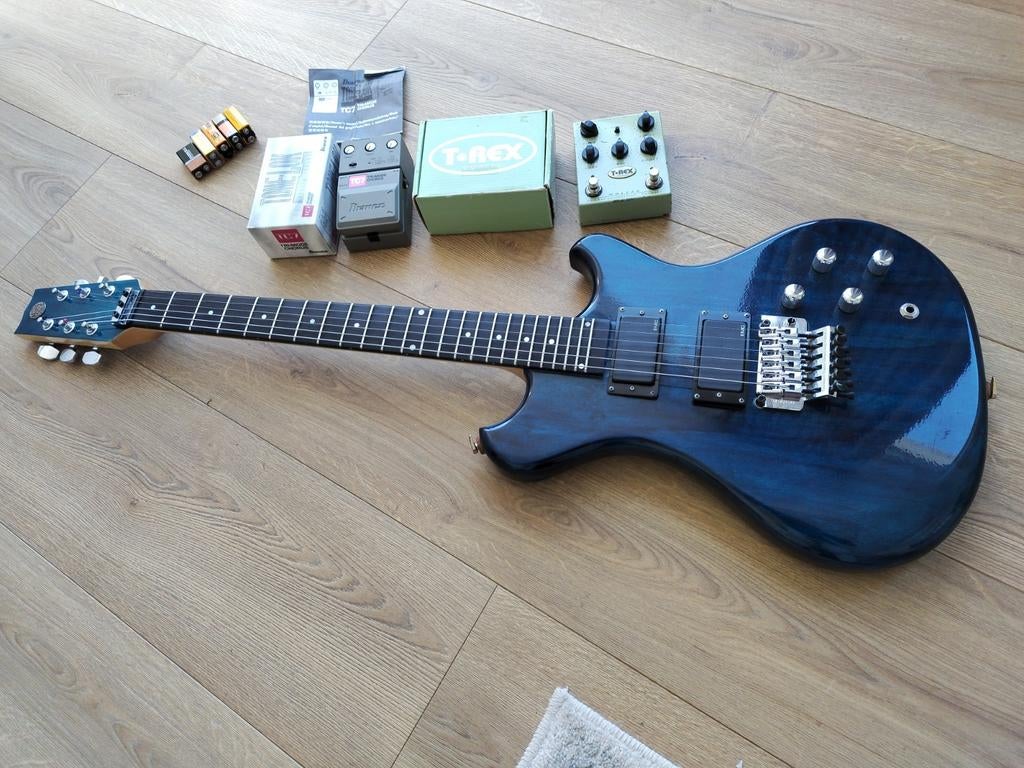 Unieke Custom Gitaar, Ibanez Chorus & T-Rex Overdrive, Ophalen, Zo goed als nieuw, Chorus