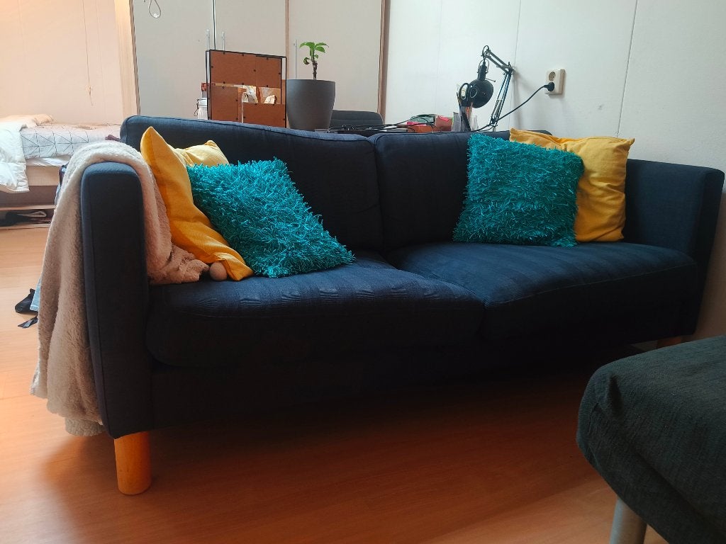 Bank, Huis en Inrichting, Banken | Bankstellen, Ophalen, Gebruikt, 150 tot 200 cm, Driepersoons