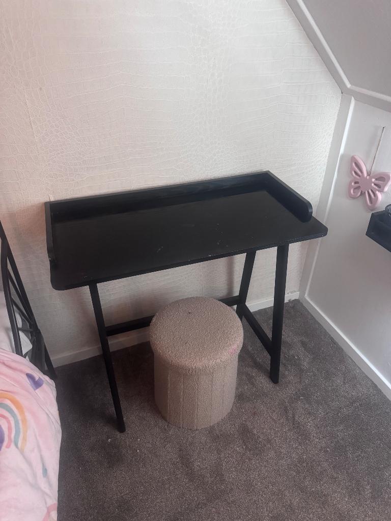 Make up tafeltje/bureautje zwart, Ophalen, Gebruikt, 50 tot 100 cm, Minder dan 100 cm