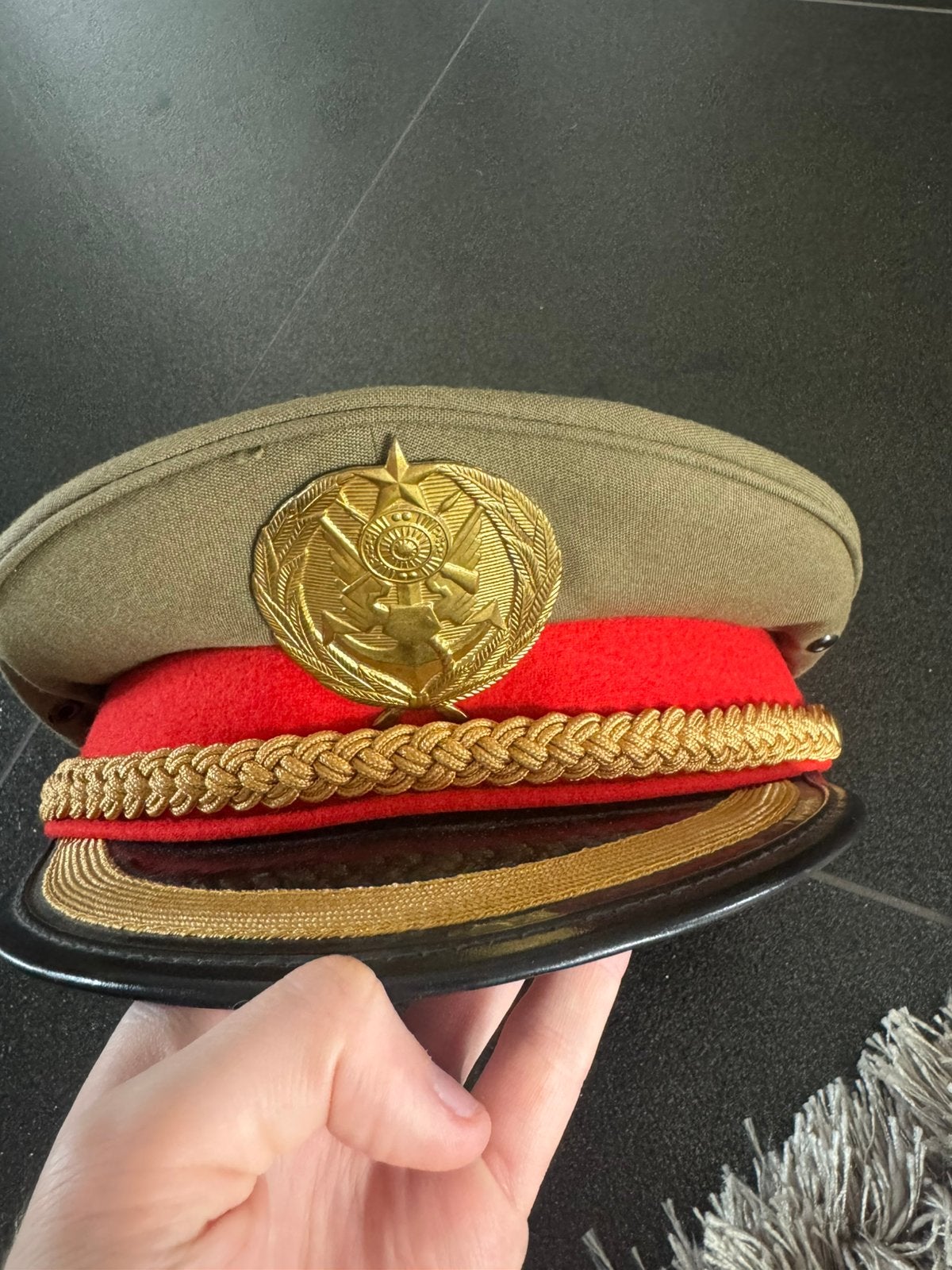 Socialistisch Ethiopië officier pet, Verzamelen, Militaria | Algemeen, Ophalen of Verzenden, Landmacht, Nederland, Helm of Baret
