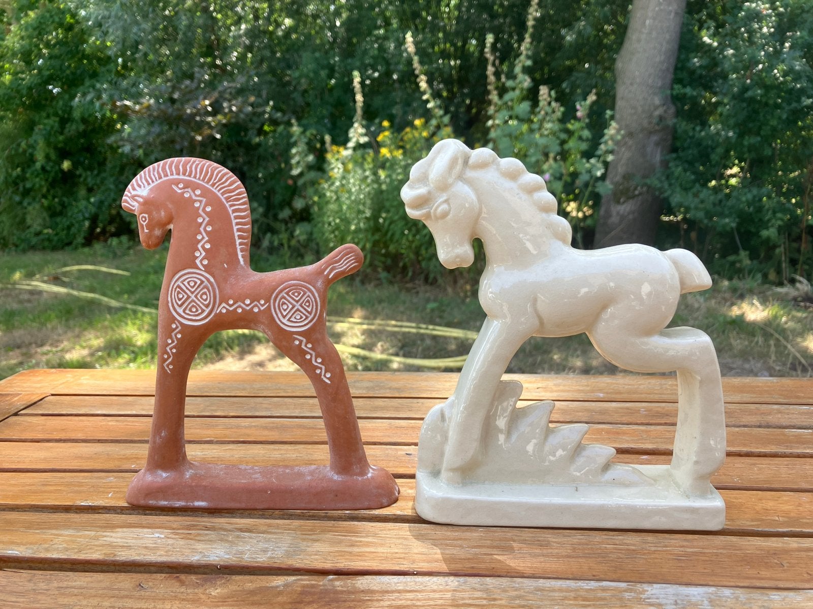 Decoratieve paardenbeeldjes - set van 2, Antiek en Kunst, Ophalen of Verzenden