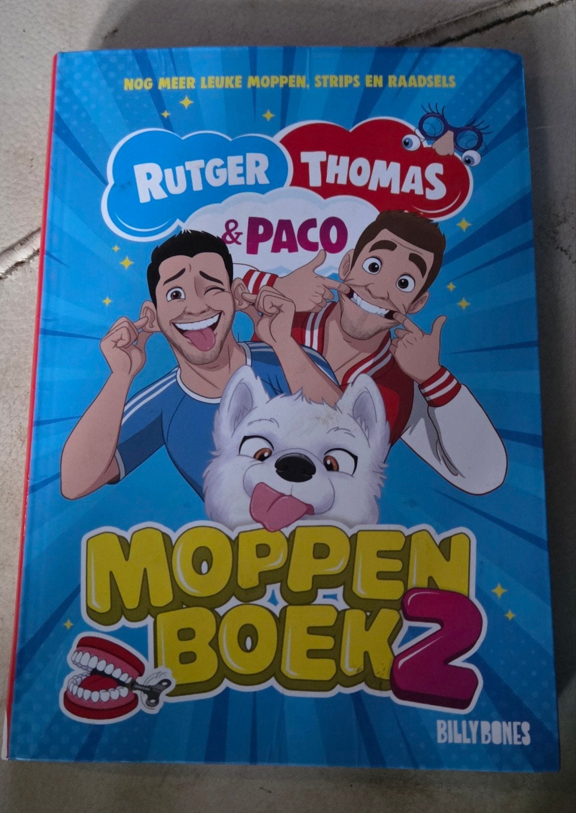 Rutger, Thomas & Paco Moppenboek 2: Grappen en Raadsels, Ophalen of Verzenden, Zo goed als nieuw, Rutger, Thomas & Paco, Fictie algemeen