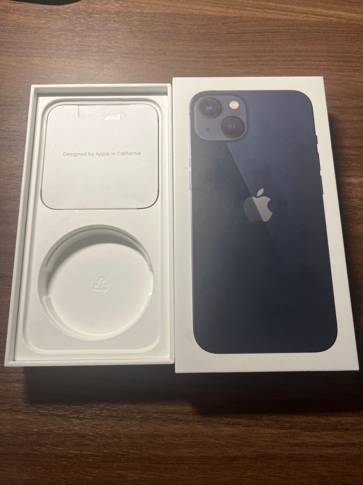 Lege doos iPhone 13 Nachtblauw met boekjes en sticker, Ophalen, Zo goed als nieuw, Overige typen