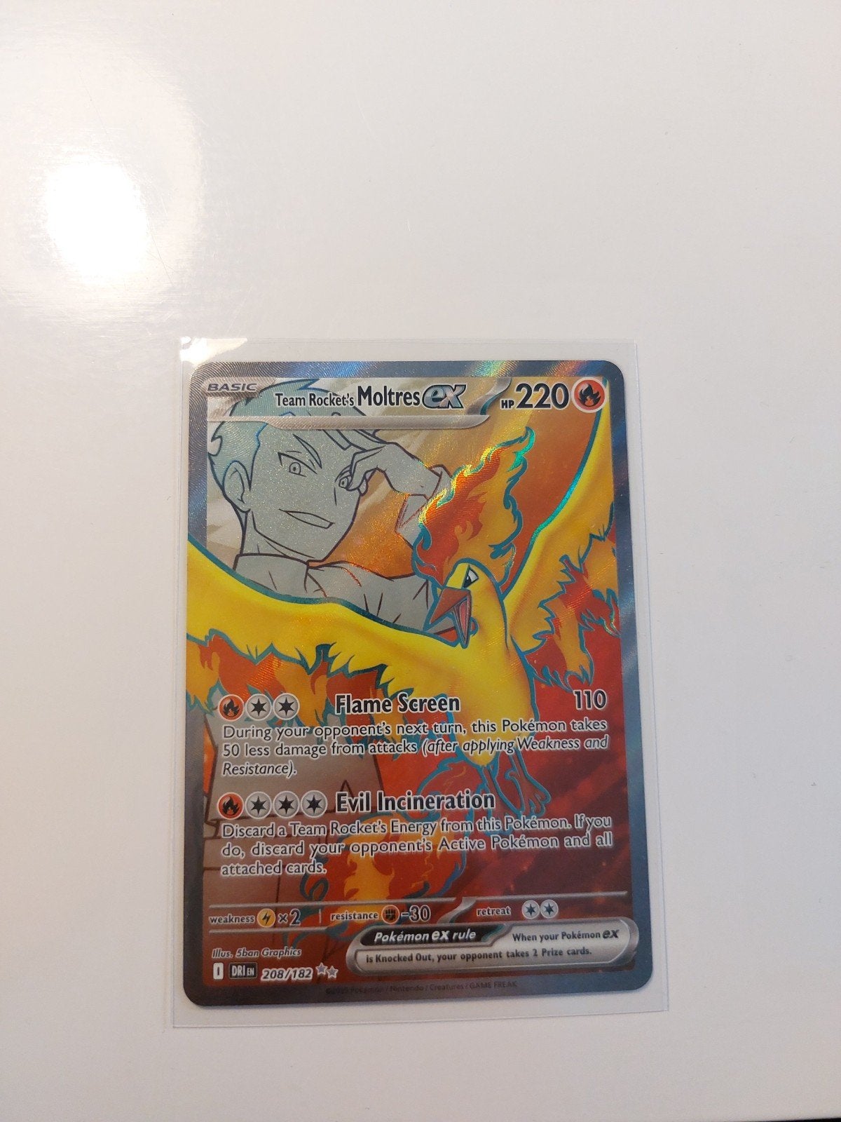 Team Rocket's Moltres EX - Nieuw gepulled, nette staat, Verzenden