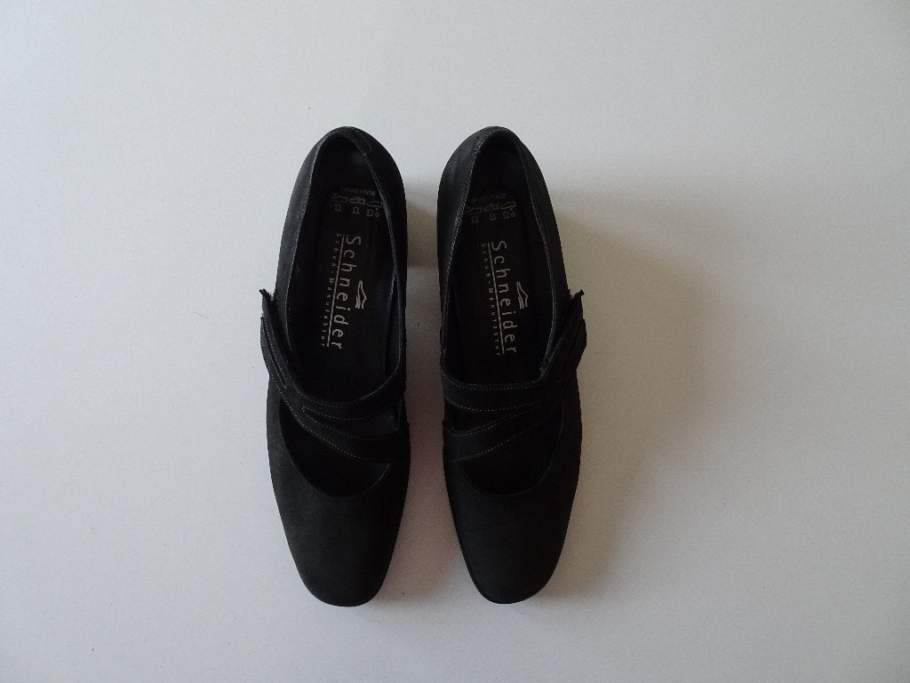 Schneider leren dames schoen zwart 39 C, Zwart, Ophalen of Verzenden, Zo goed als nieuw, Schneider