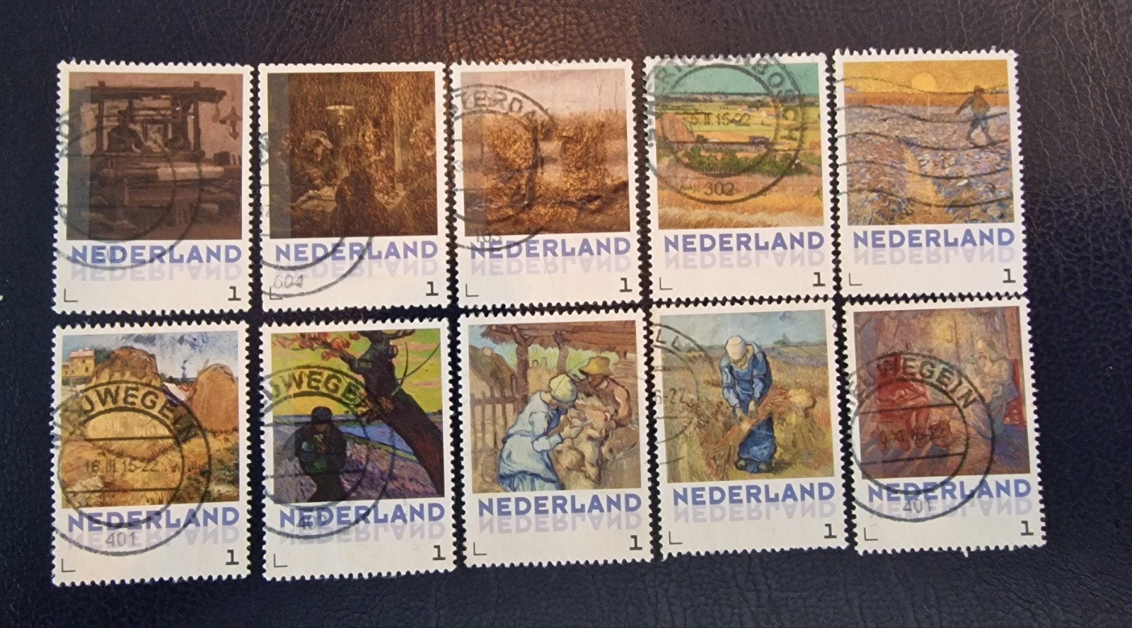 kv435 persoonlijke  postzegels - Van Gogh thema, gestempeld, Ophalen of Verzenden, Na 1940, Gestempeld
