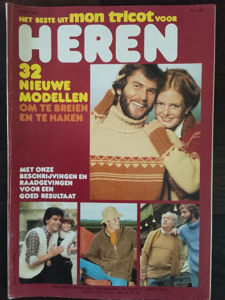 Mon Tricot voor Heren  32 vintagemodellen breien en haken, Breien en Haken, Mon Tricot, Ophalen of Verzenden, Zo goed als nieuw