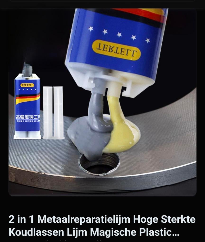 2-in-1 Metaalreparatielijm Hoge Sterkte Koudlassen Lijm, Ophalen of Verzenden, Nieuw