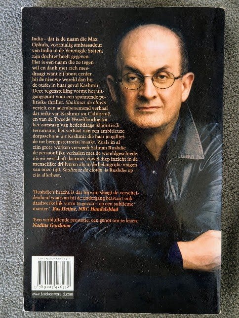Shalimar de clown - Salman Rushdie, Gelezen, Wereld overig, Salman Rushdie, Ophalen of Verzenden