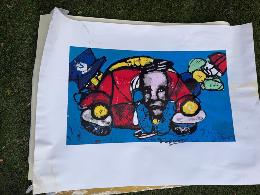 handgeschilderd schilderij, Ophalen of Verzenden, Zo goed als nieuw, Borduurpakket