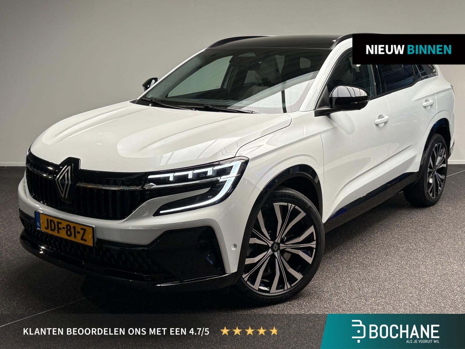 Renault Espace E-Tech full hybrid 200 iconic 7p. | 7 persoon, Auto's, Renault, Gebruikt, 1199 cc, 7 stoelen, Wit