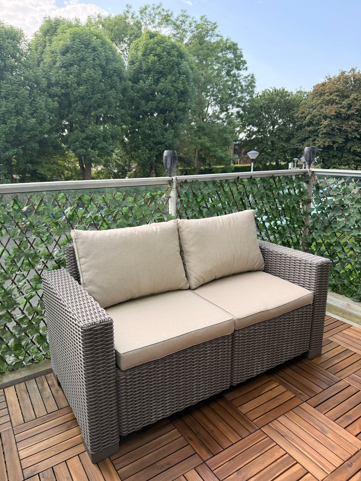 Allibert California Loungebank - Cappuccino (2 zits), Kunststof, Gebruikt, Loungeset, Bank