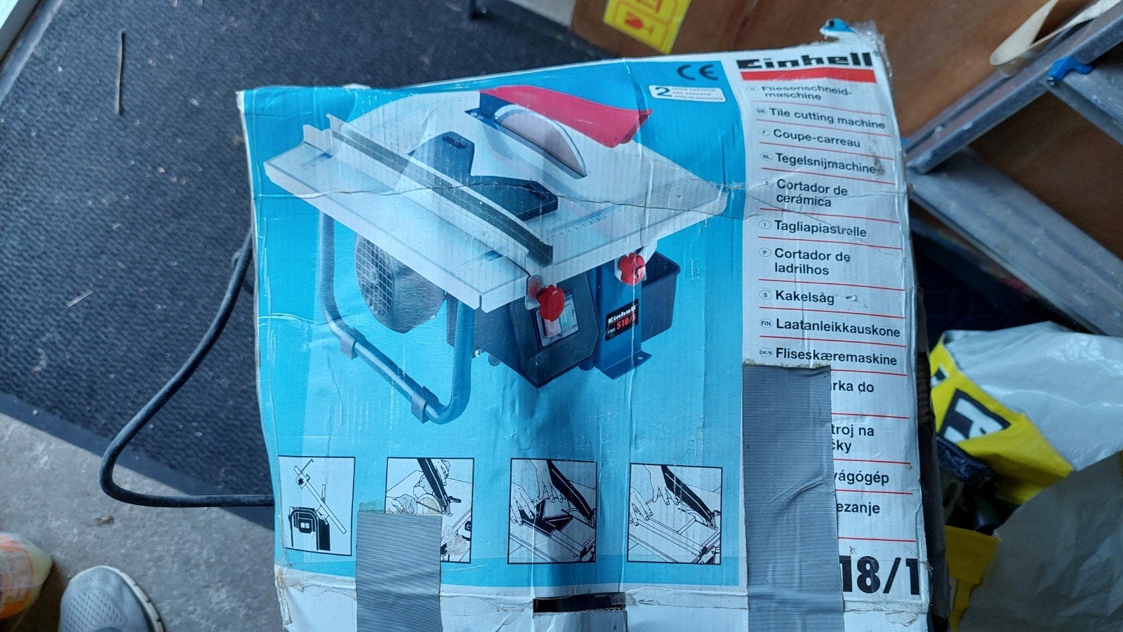 Einhell Tegelzaagmachine met diamantschijf, Gebruikt, Overige typen, Einhell, Ophalen of Verzenden