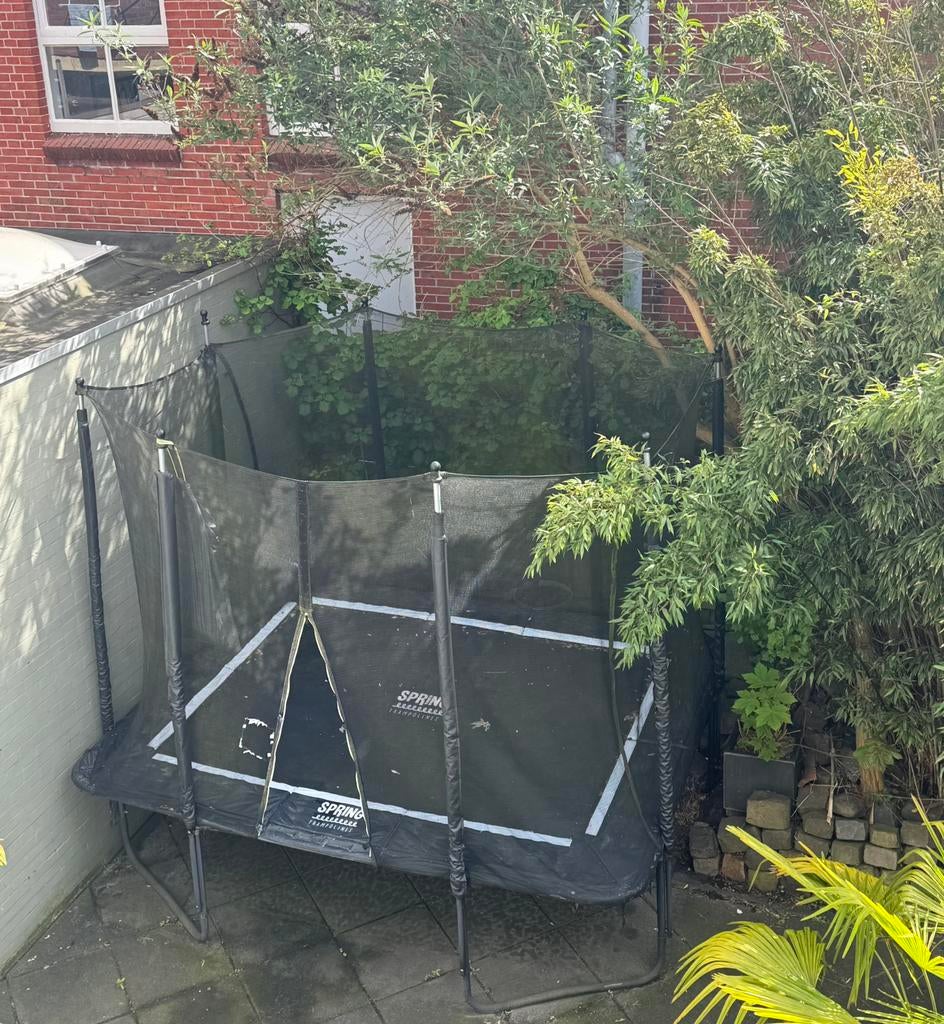 Spring Trampoline met veiligheidsnet, Ophalen, Gebruikt