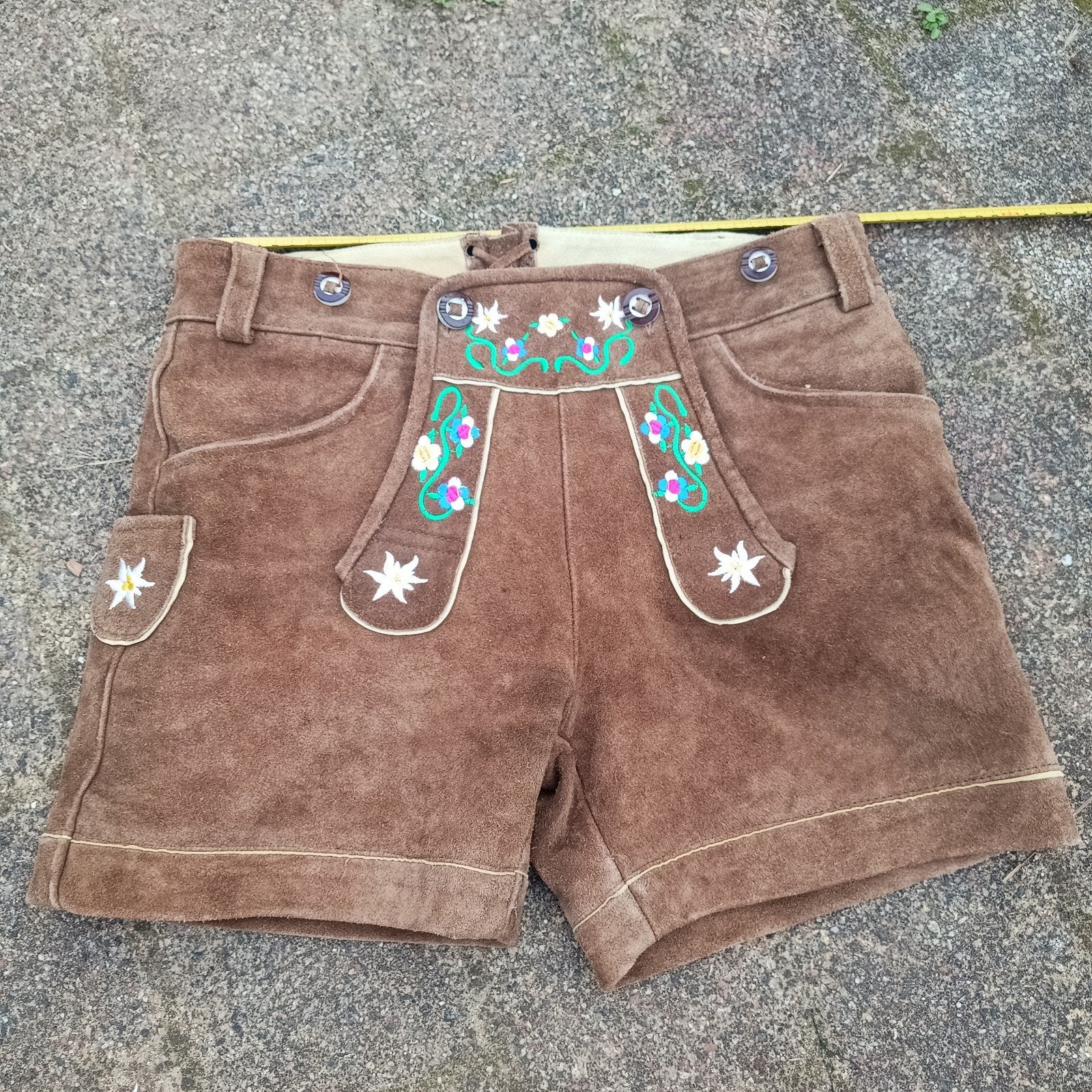 Gaudi 46 48 S/M 80 cm lederhose echt leer Oktoberfest, Ophalen of Verzenden, Zo goed als nieuw, Maat 46 (S) of kleiner, Overige thema's