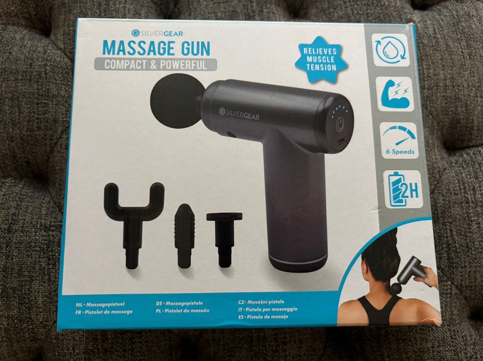NIEUWE MASSAGE GUN SILVERGEAR massage aparaat, Ophalen of Verzenden, Nieuw, Apparaat