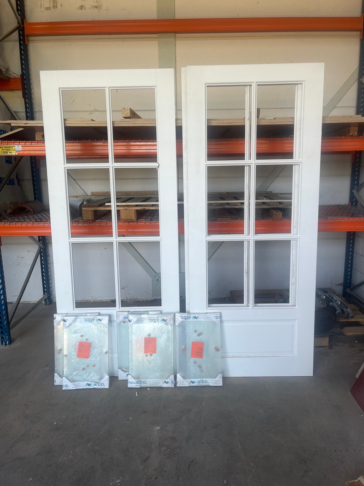 Nieuwe Binnendeuren met Glaspanelen - Set van 2, Doe-het-zelf en Verbouw, Deuren en Horren, 80 tot 100 cm, 215 cm of meer, Binnendeur