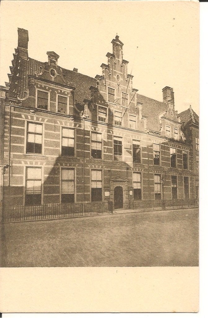 Oude briefkaart Gemeenlandshuis van Rijnland, Leiden, Ophalen of Verzenden, 1920 tot 1940, Ongelopen, Zuid-Holland