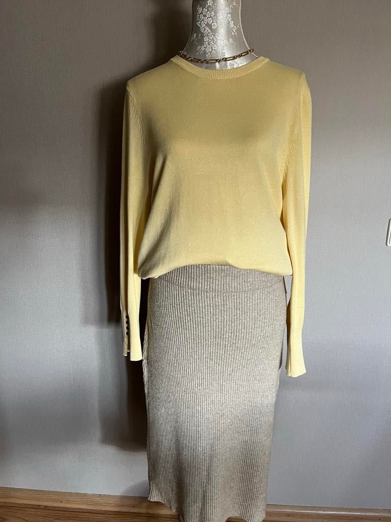 Vila beige rok nieuw maat 42, Ophalen, Beige, Maat 42/44 (L), Nieuw