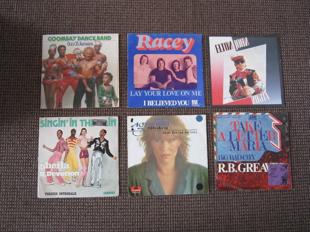 6x pop single (vinyl) mag ook los, 7 inch, Ophalen of Verzenden, Zo goed als nieuw, Pop
