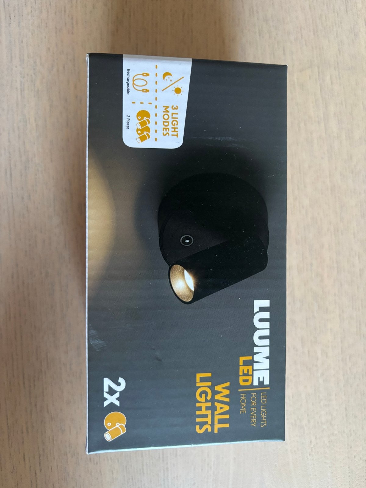 LUUME LED Wandlampen - Set van 2 met 3 Lichtmodi, Kunststof, Zwart, Nieuw, Overige fittingen