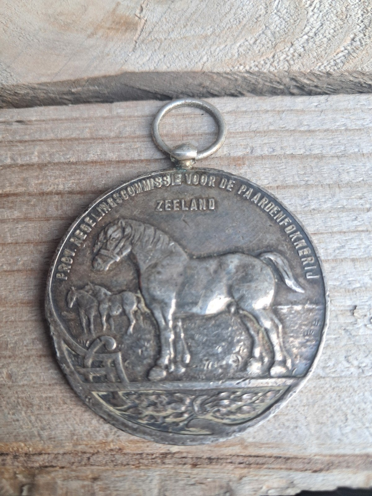 Oude medaille Paardenfokkerij Zeeland 1917, Ophalen of Verzenden, Zilver, Nederland