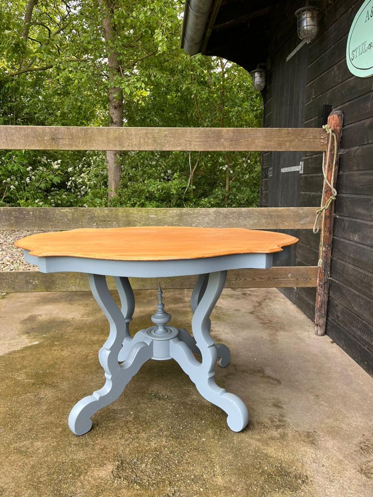 Vintage Eet/Salon tafel, Ophalen, 100 tot 150 cm, 50 tot 100 cm, Zo goed als nieuw