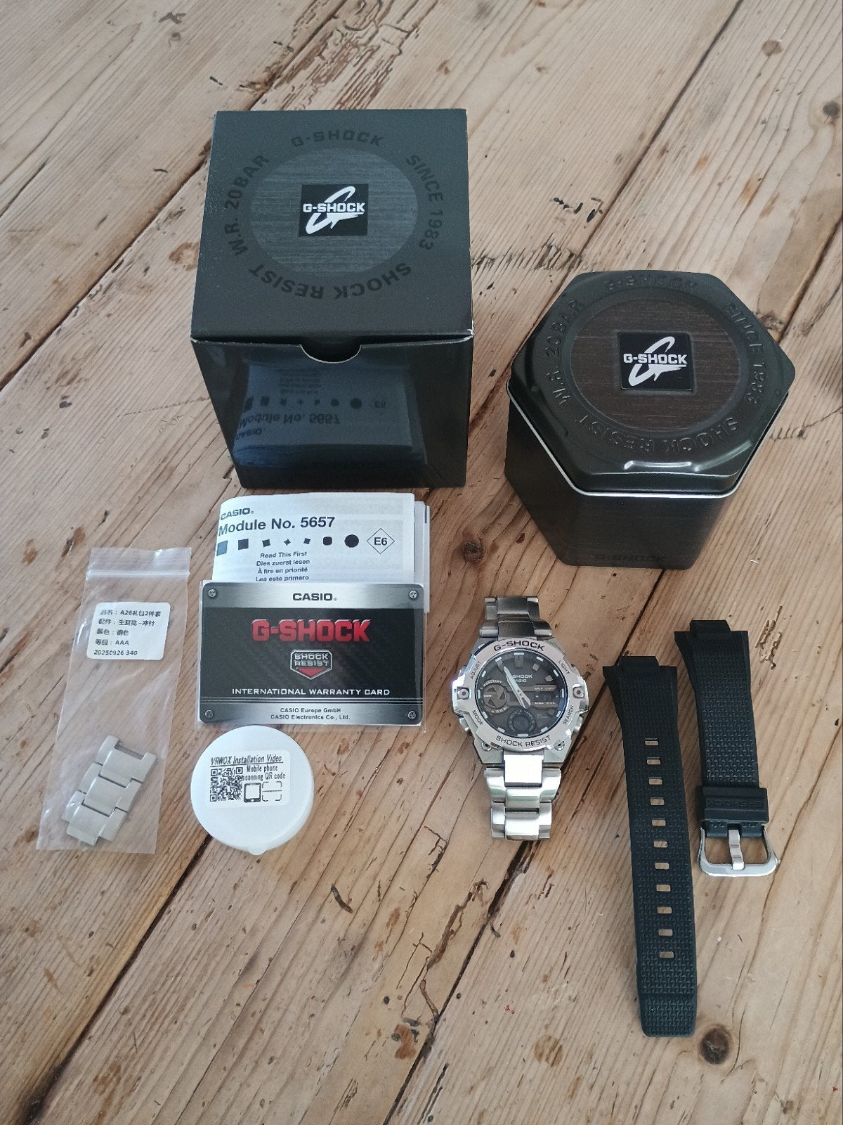 Casio G-Shock GST-B400-1AER + Extra Stalen Band, Casio, Staal, Polshorloge, Kunststof