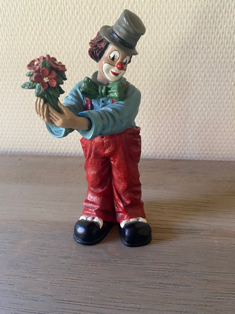 Gilde Clown "Die Überraschung" – Staand met bloemen, Ophalen of Verzenden, Zo goed als nieuw, Mens