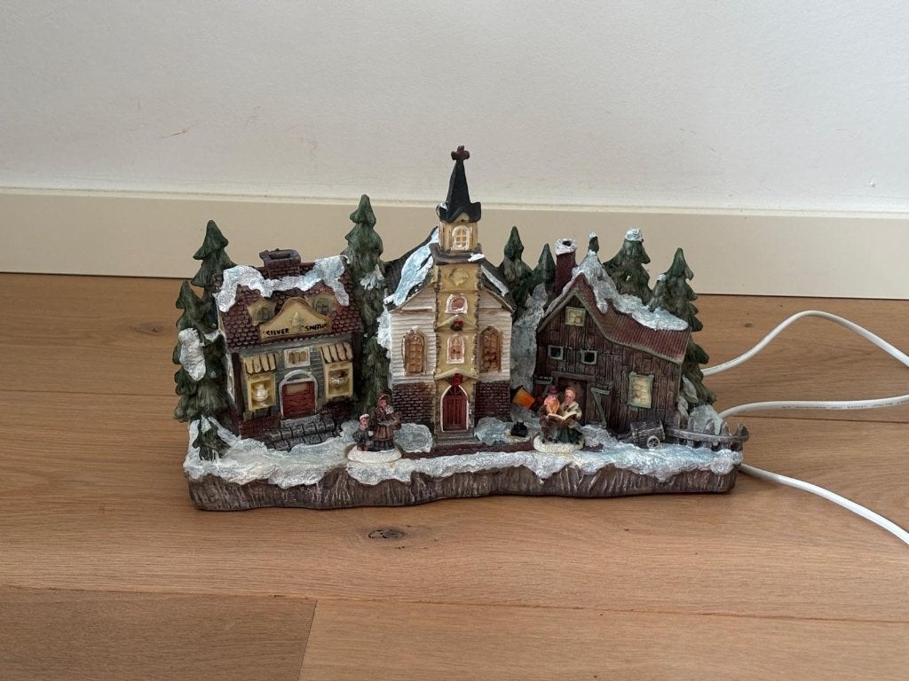 Kersthuisjes - kerk met huisjes, Ophalen, Gebruikt