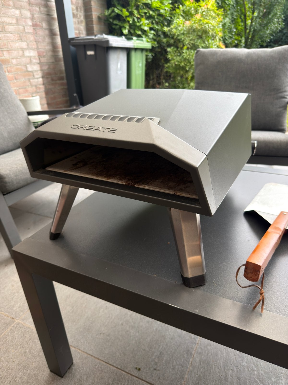 CREATE Pizza Oven Gas Pizza Maker Pro met 2 scheppen, Ophalen of Verzenden, Zo goed als nieuw