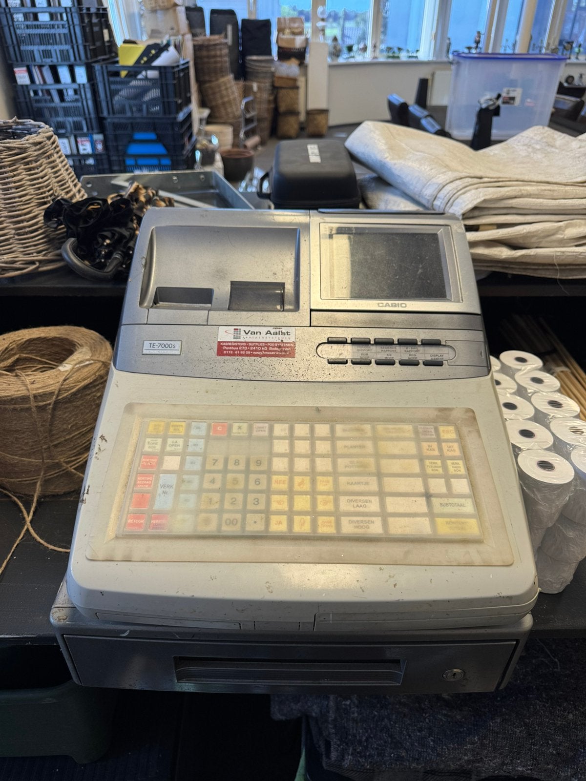 Casio kassa TE-7000S met geldlade, Zakelijke goederen, Kantoor en Winkelinrichting | Kassa's en Betaalsystemen, Ophalen