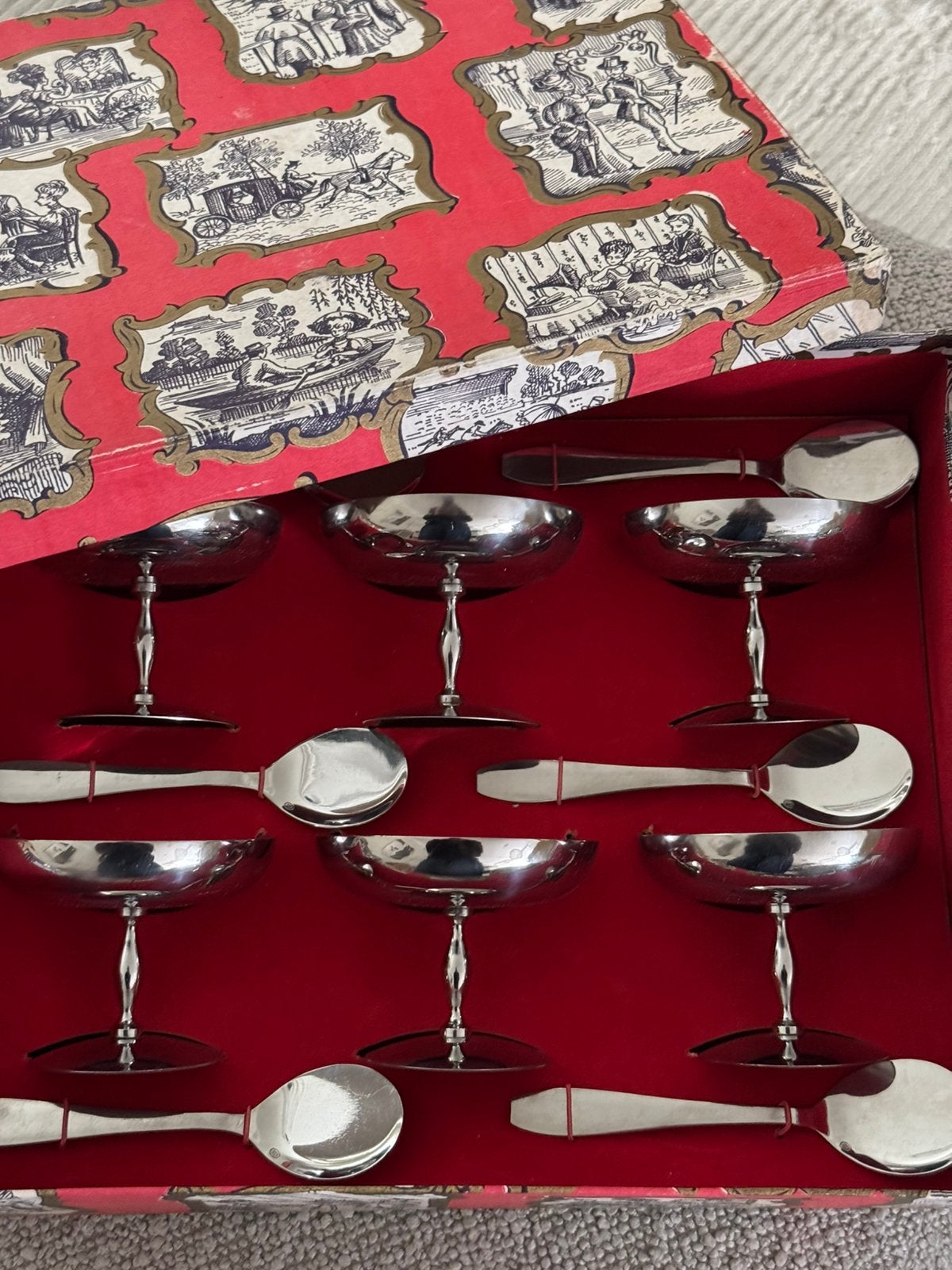 Inox ijscoupe set, Ophalen of Verzenden