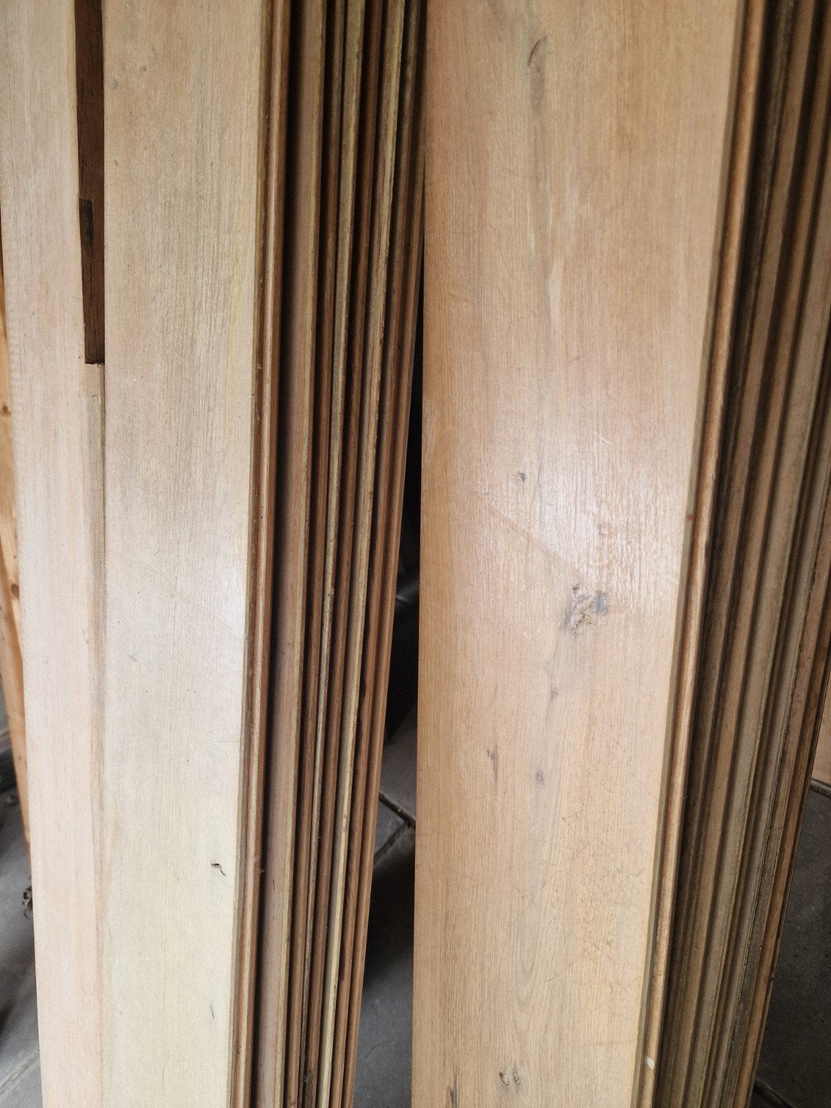 Eiken planken massief, Doe-het-zelf en Verbouw, Ophalen, Gebruikt, Vloerdelen of -planken, 10 m² of meer