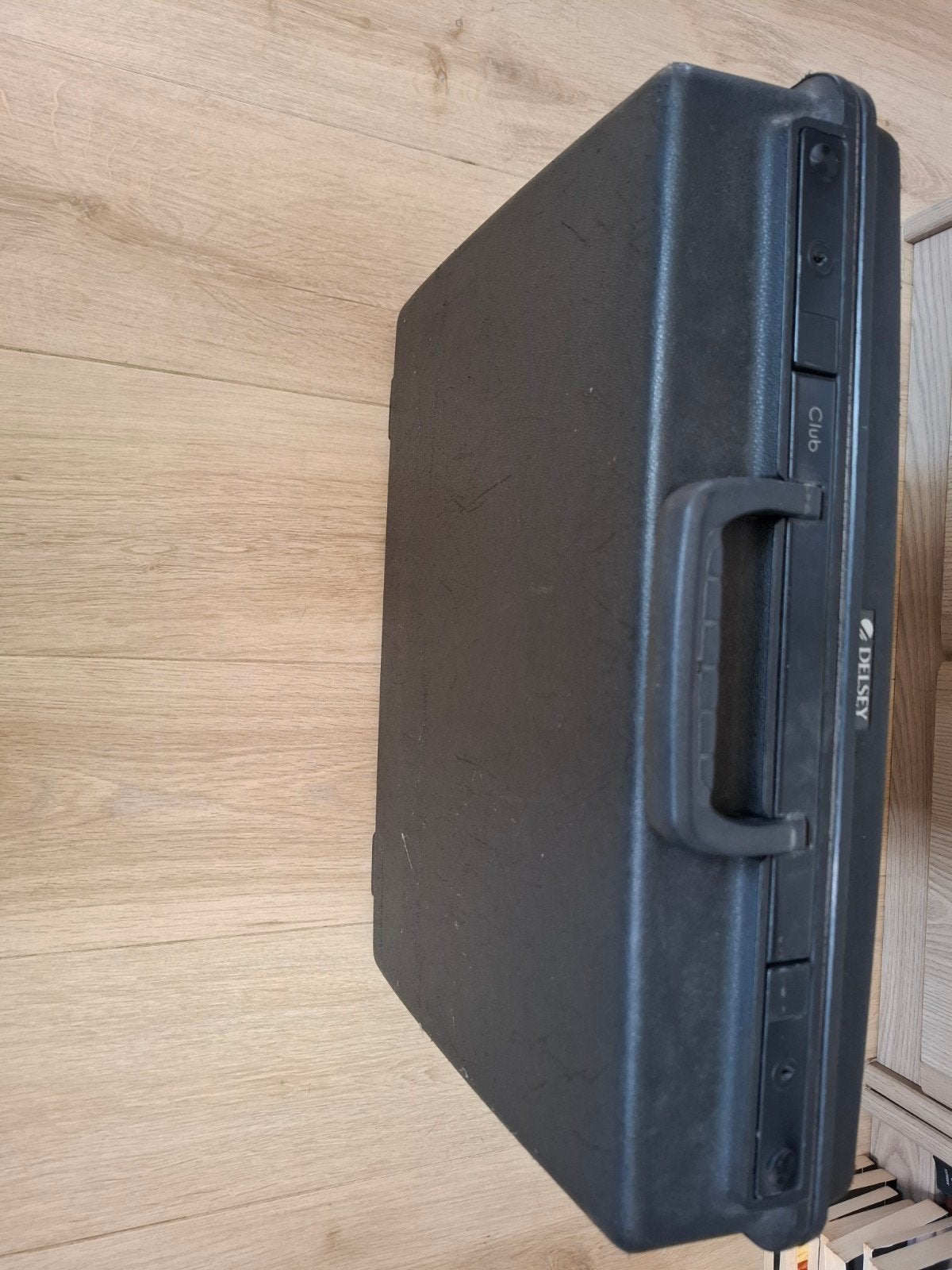 Zwart Aktekoffertje - Delsey, Ophalen of Verzenden, Gebruikt, Hard kunststof