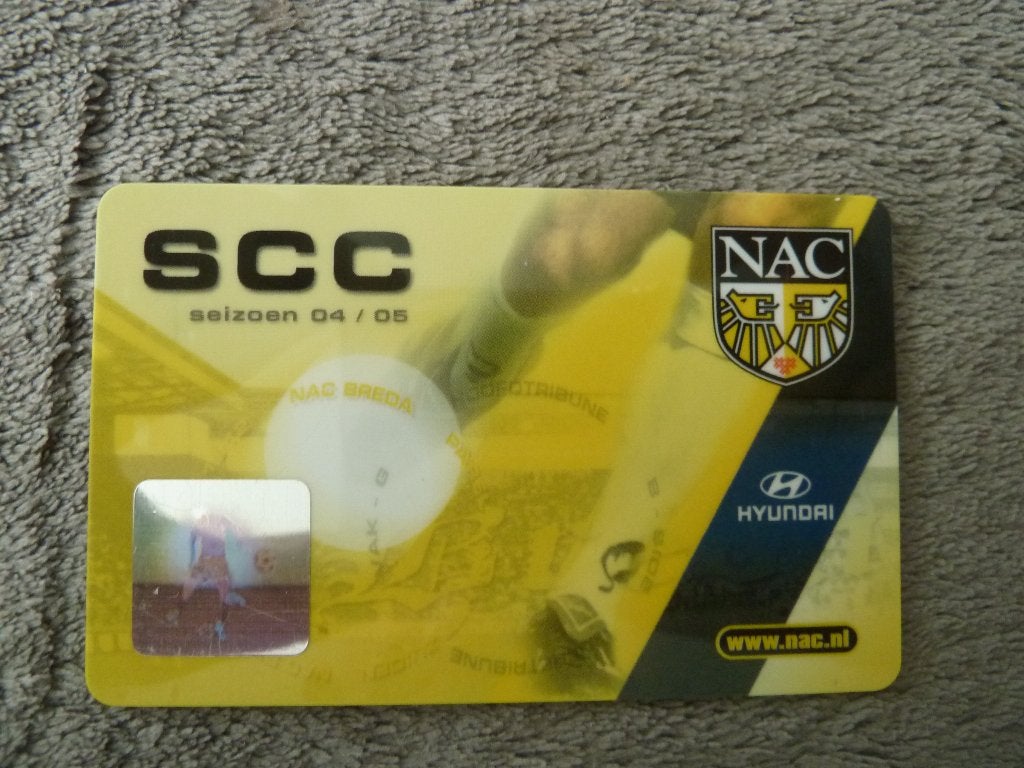 Seizoenclubcard. NAC. 2004/2005. Blauw ongelopen, Ophalen of Verzenden, Zo goed als nieuw, NAC Breda, Overige typen