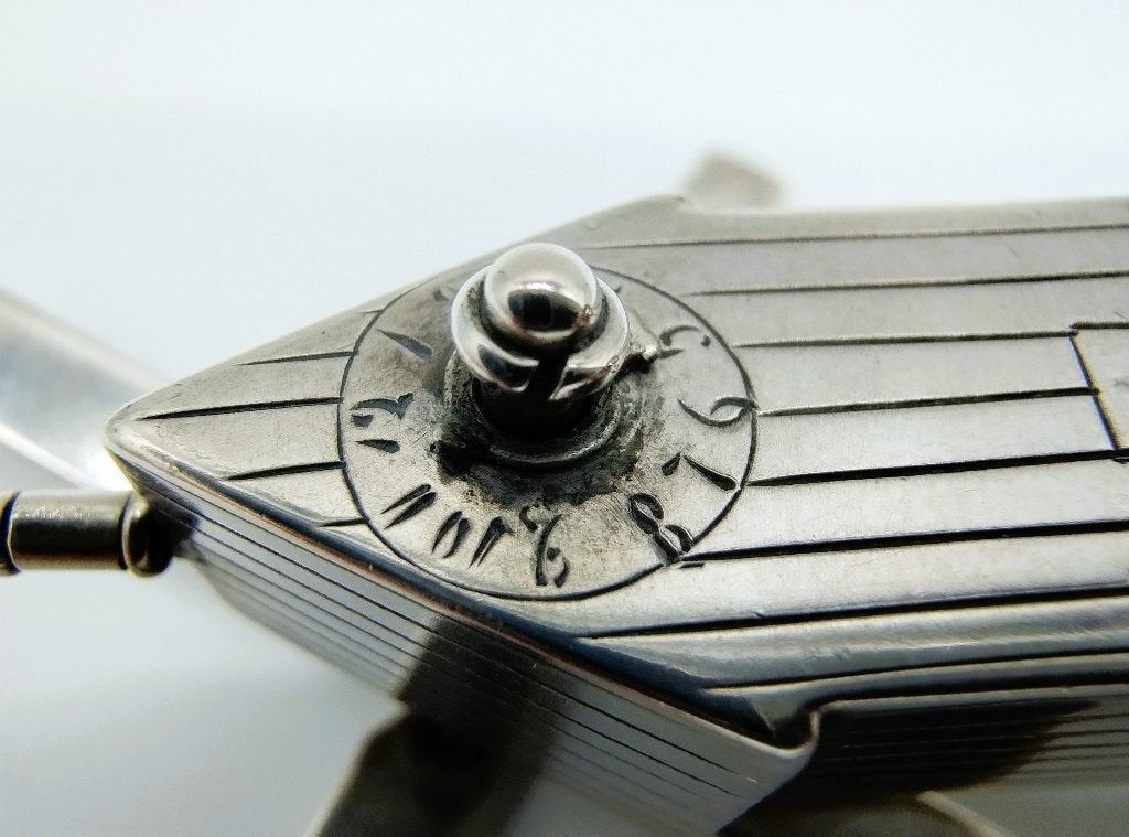 Zilveren miniatuur molenbeker, J.S. Zwanenburg & Zn, Sneek, Antiek en Kunst, Verzenden, Zilver