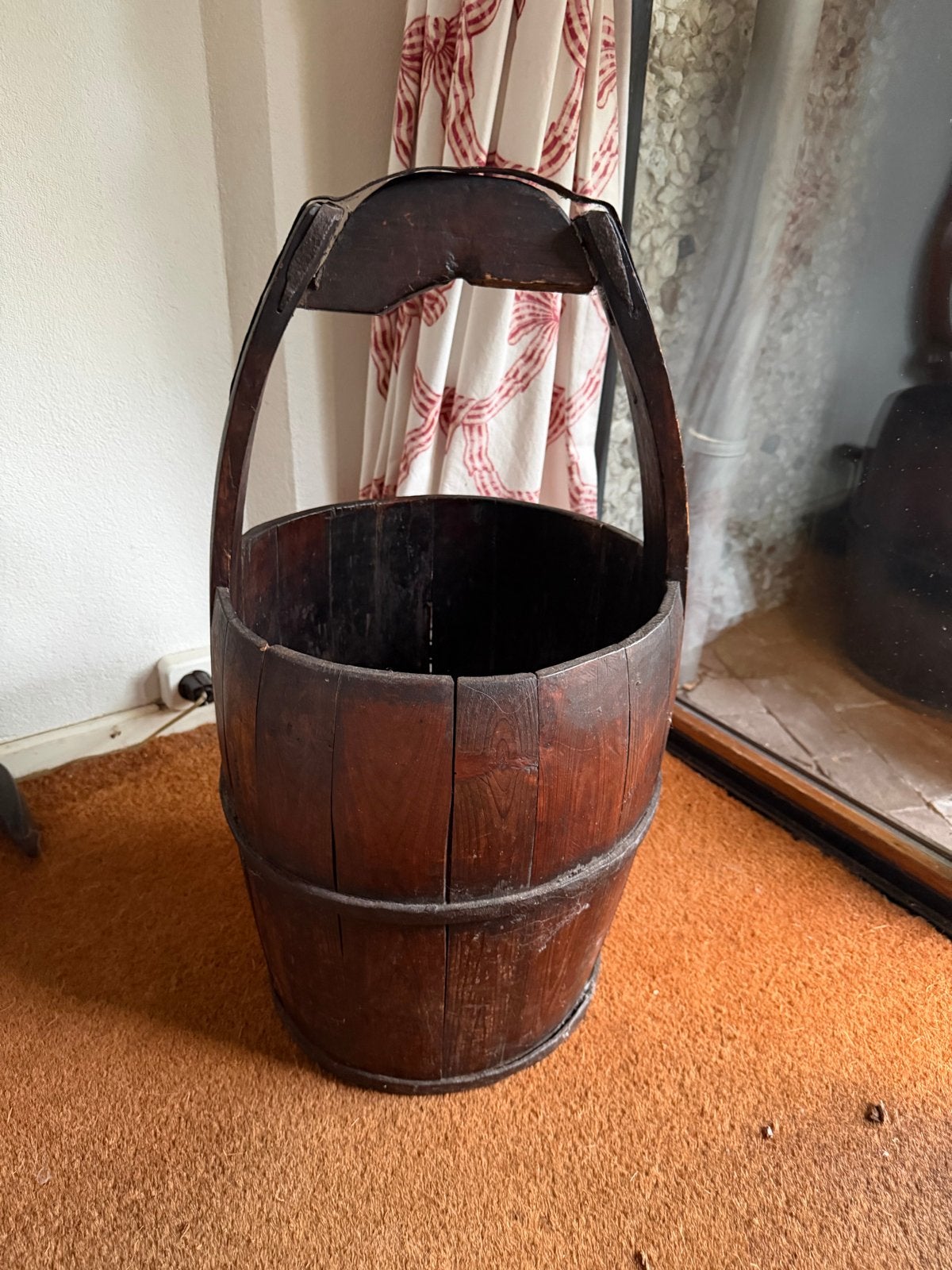 Antieke houten paraplubak, Ophalen, Gebruikt, Hout